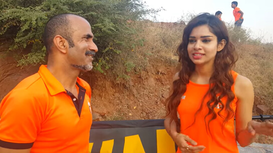 GRR chief in conversation with Miss India Finalist Akanksha Gautam @7th Boot camp at BD park
